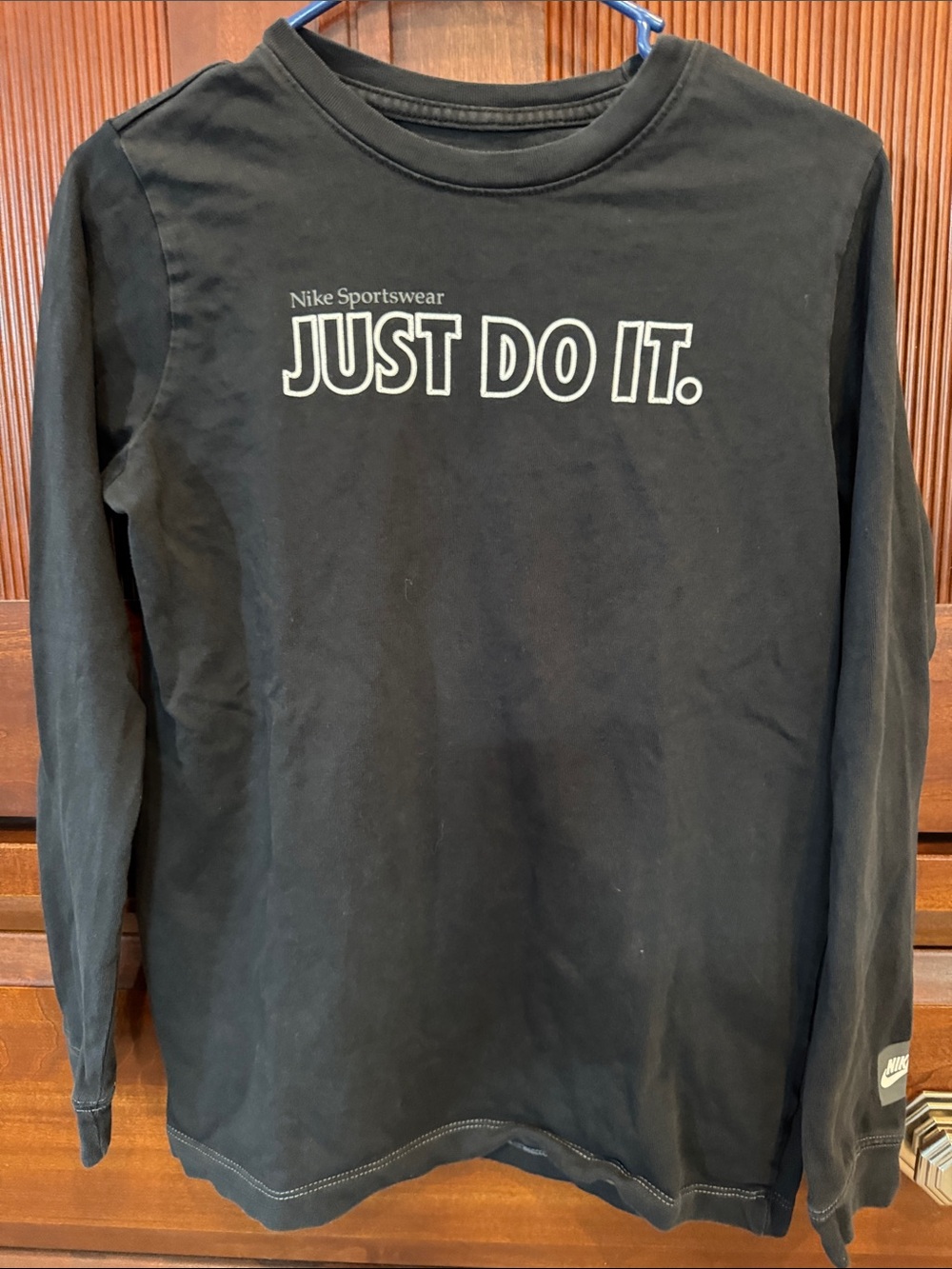 Nike Black Long-Sleeve 'Just Do It.' Graphic Tee